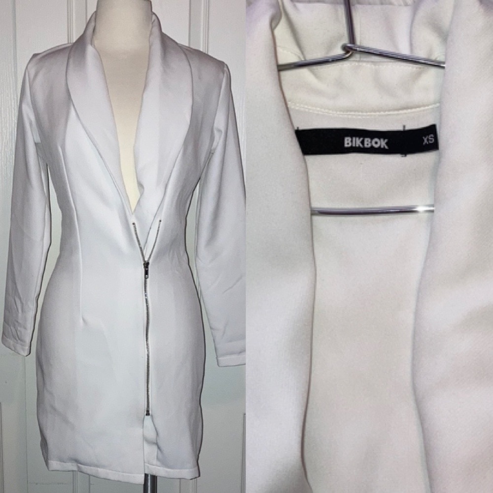 Bik Bok White Long Sleeve Dress